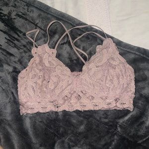 Mauve lace bralette